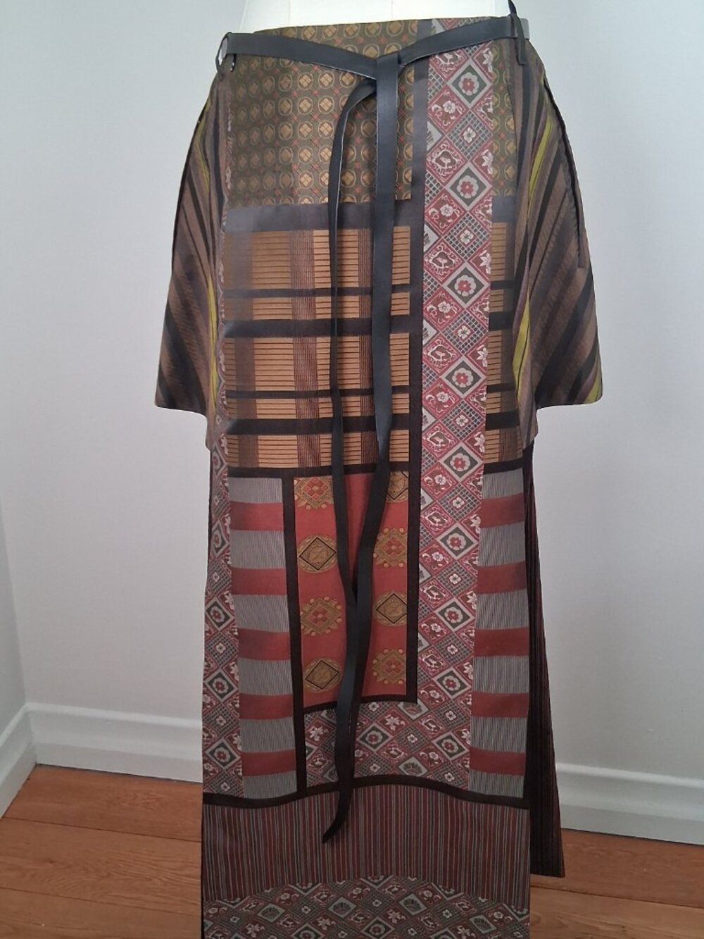 Vintage Kenzo Paris Jacquard Patchwork Maxi Skirt size FR 40 - US 8/10 - Picture 3 of 6